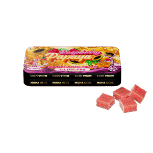 Muha Meds Raspberry Papaya Gummies | Hybrid